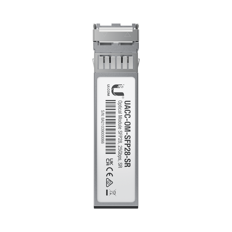 UACC-OM-SFP28-SR Transceptor de fibra óptica multimodo SFP28 hasta 25 Gbps con 2 conectores LC, hasta 100 mts