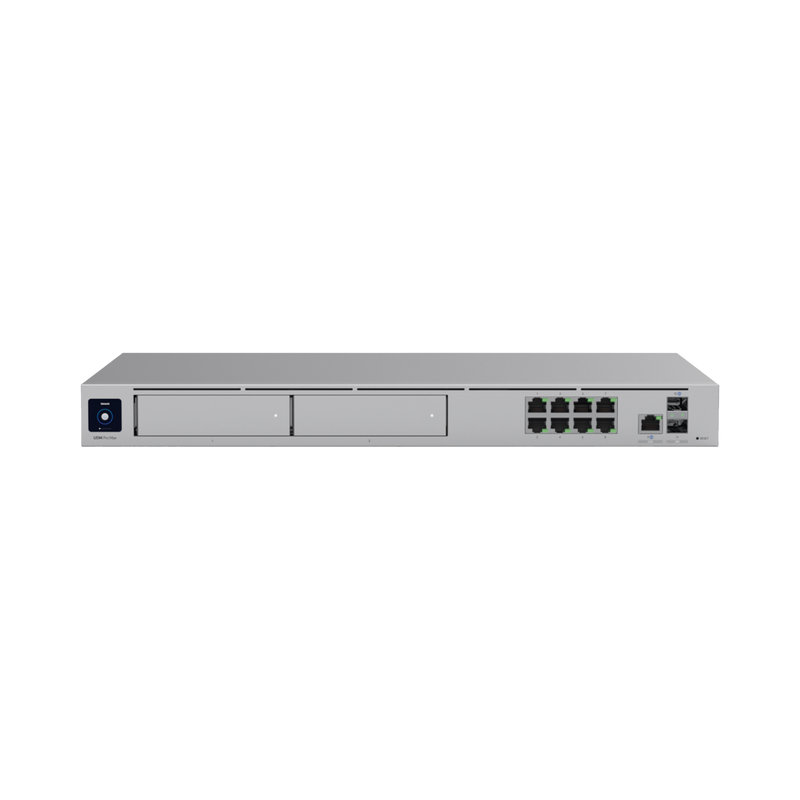 UDM-PRO-MAX UniFi Cloud Gateway: Dream Machine PRO MAX. Administra hasta 150 dispositivos UniFi y 2000 clientes/todas las aplicaciones UniFi/5 Gbps de ruteo con IDS/IPS, 2 bahías 3.5, 128 GB SSD internos, Fail Over, balanceo de cargas, VPN/SD-WAN