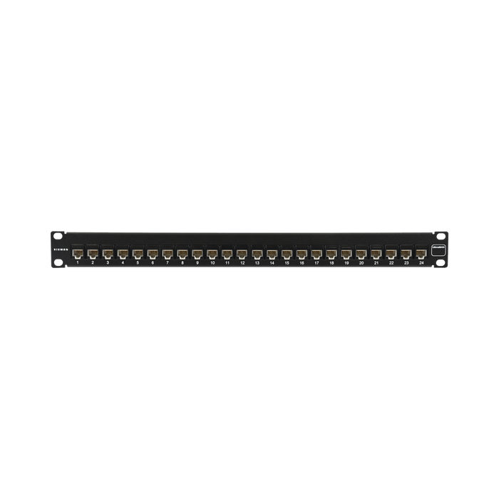 Patch Panel UltraMAX. UTP, Precargado con Jacks Cat6A, 24 Puertos, Plano, 1U