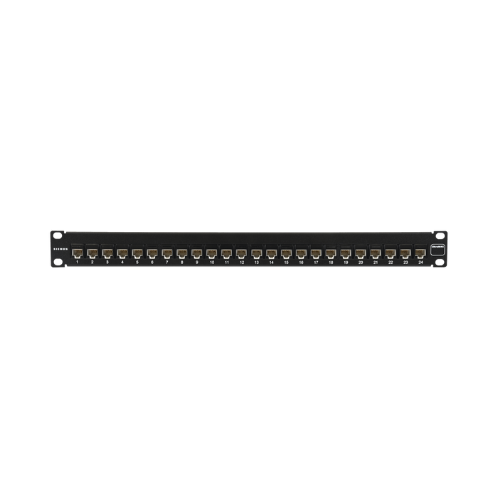 Patch Panel UltraMAX. UTP, Precargado con Jacks Cat6, 24 Puertos, Plano, 1U