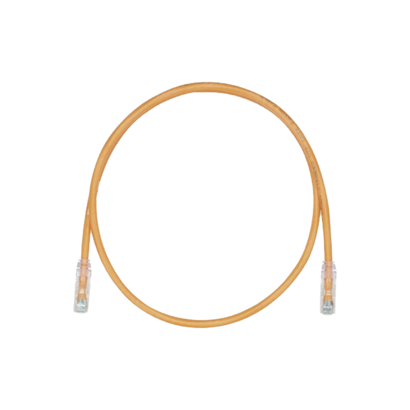 UTP28CH1OR Cable de Parcheo, UTP Cat5e, Diámetro Reducido (28AWG), Color Naranja, 1 ft