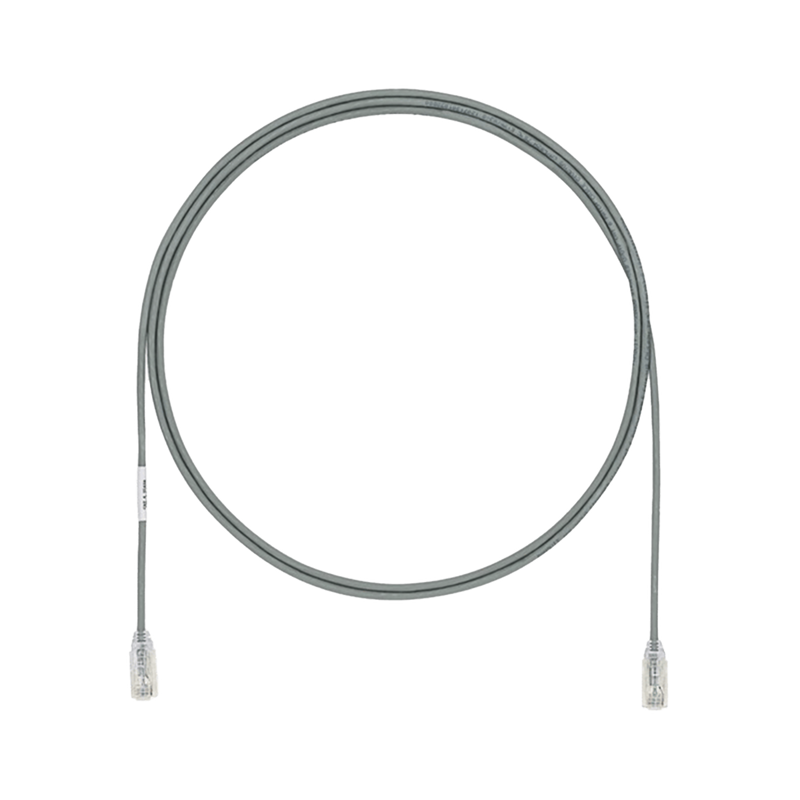 UTP28SP1.5MGY Cable de Parcheo TX6, UTP Cat6, Diámetro Reducido (28AWG), Color Gris, 1.5 m