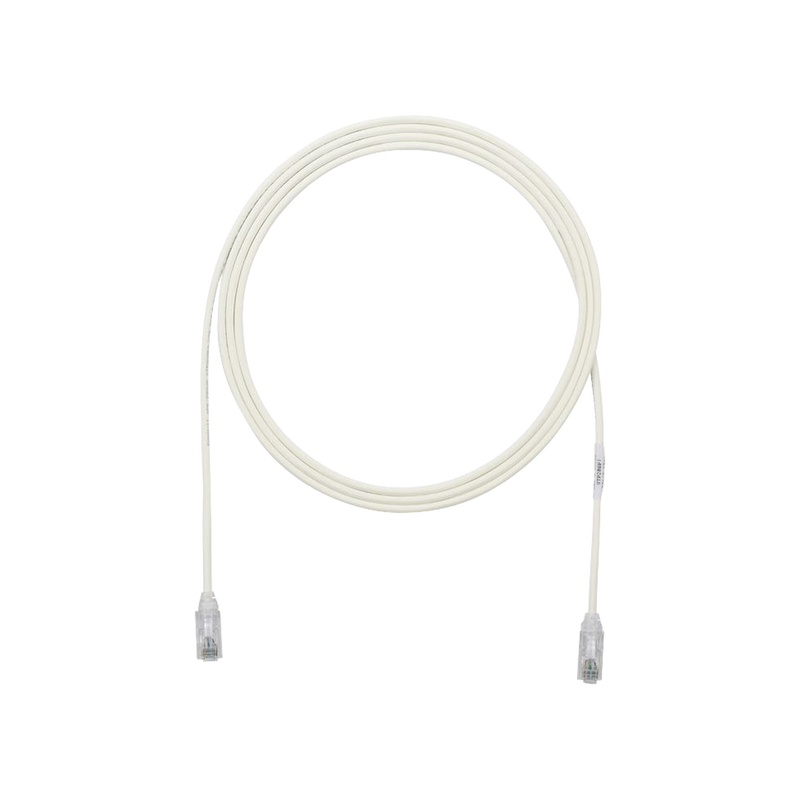 UTP28SP10 Cable de Parcheo TX6, UTP Cat6, Diámetro Reducido (28AWG), Color Blanco Mate, 10ft