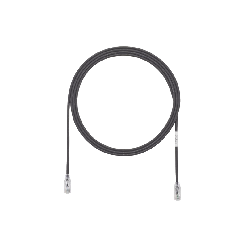 UTP28SP3BL Cable de Parcheo TX6, UTP Cat6, Diámetro Reducido (28AWG), Color Negro, 3ft