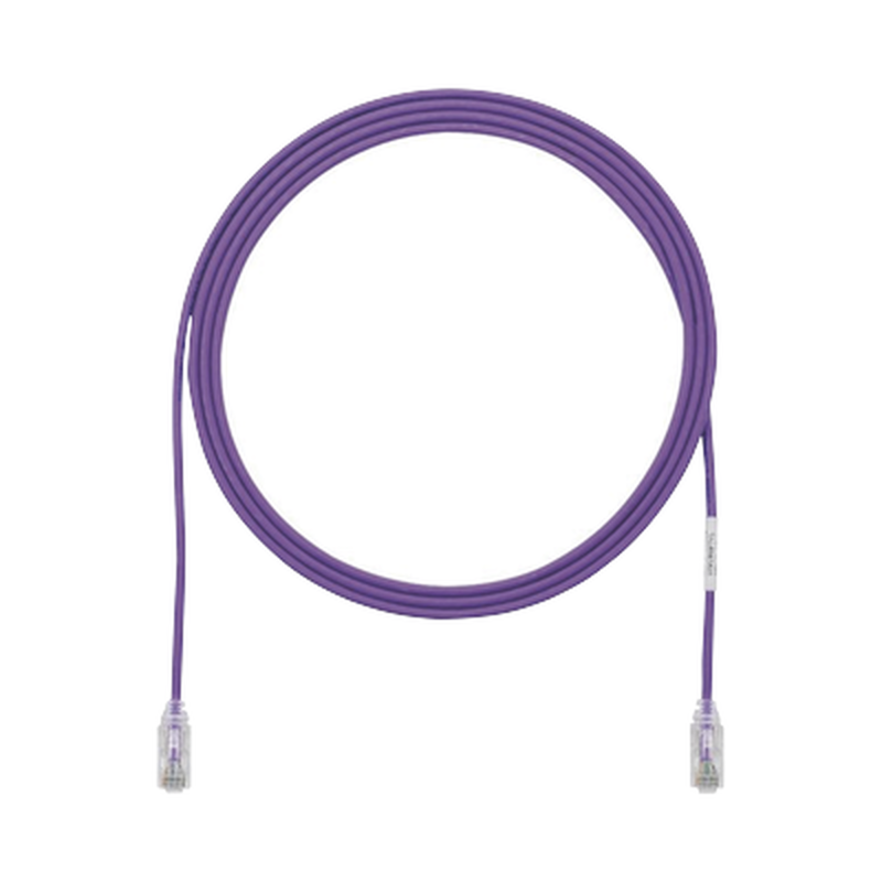 UTP28SP3VL Cable de Parcheo TX6, UTP Cat6, Diámetro Reducido (28AWG), Color Violeta, 3ft