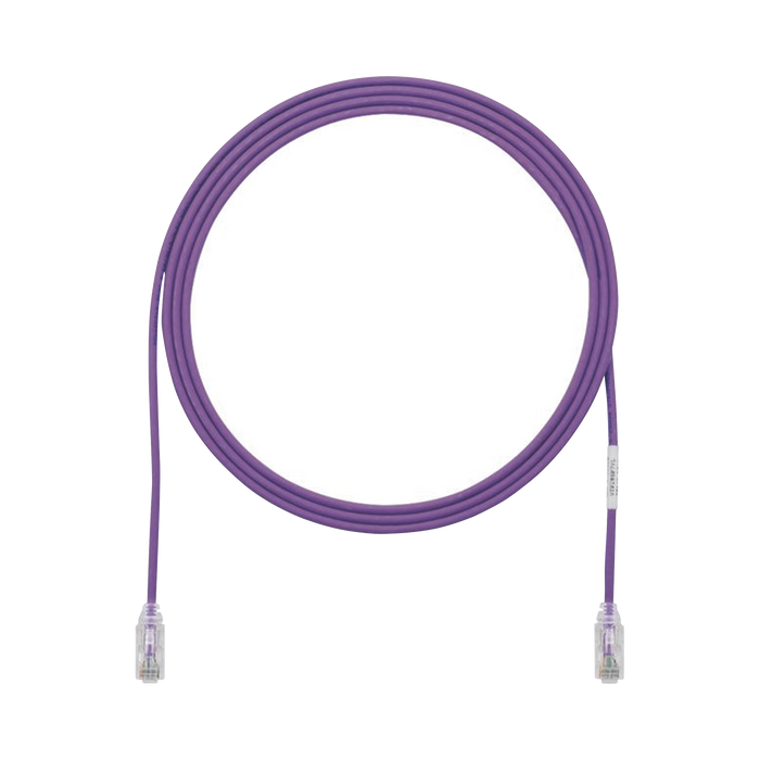 Cable de Parcheo TX6, UTP Cat6, Diámetro Reducido (28AWG), Color Violeta, 5ft