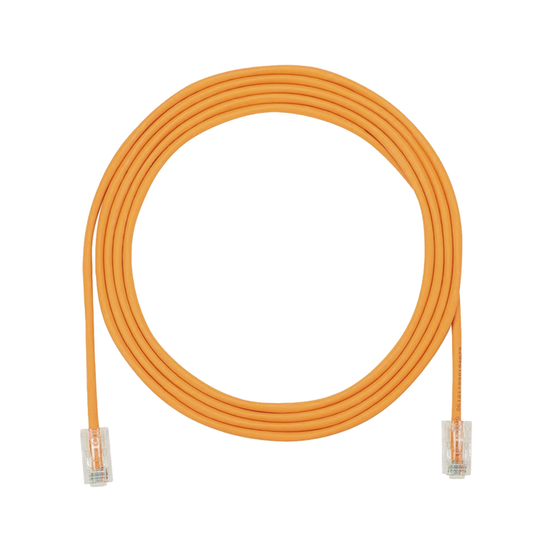 UTP28X3OR Cable de Parcheo UTP Cat6A, CM/LSZH, Diámetro Reducido (28AWG), Color Naranja, 3ft
