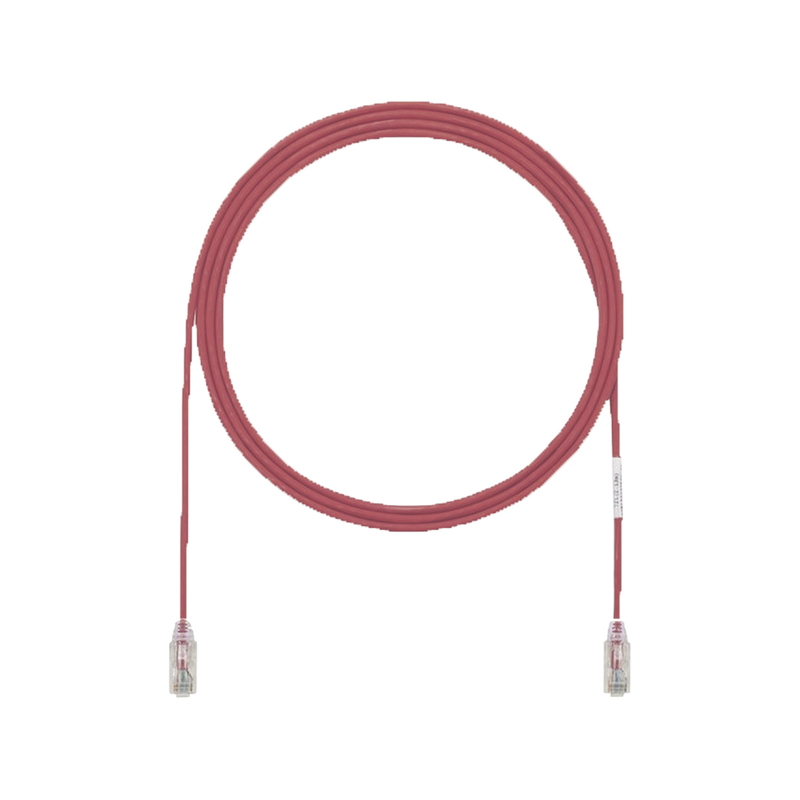 UTP28X3RD Cable de Parcheo UTP Cat6A, CM/LSZH, Diámetro Reducido (28AWG), Color Rojo, 3ft