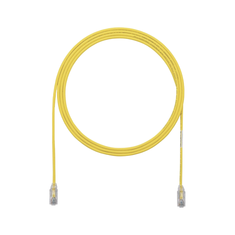 UTP28X3YL Cable de Parcheo UTP Cat6A, CM/LSZH, Diámetro Reducido (28AWG), Color Amarillo, 3ft