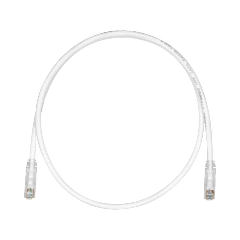 UTPSP15Y Cable de Parcheo TX6, UTP Cat6, 24 AWG, CM, Color Blanco Mate, 15ft