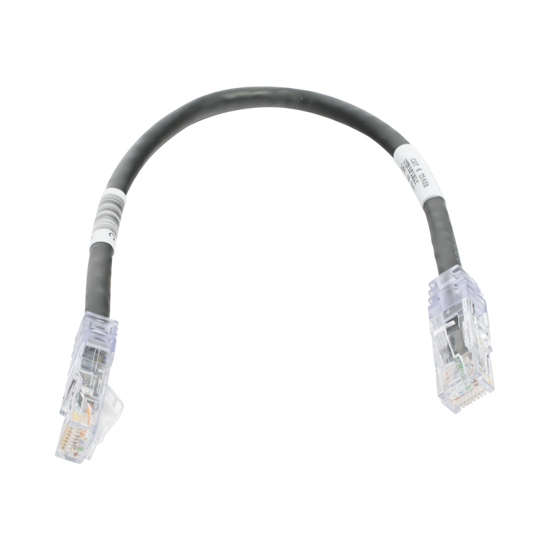 UTPSP1BLY Cable de Parcheo TX6, UTP Cat6, 24 AWG, CM, Color Negro, 1ft