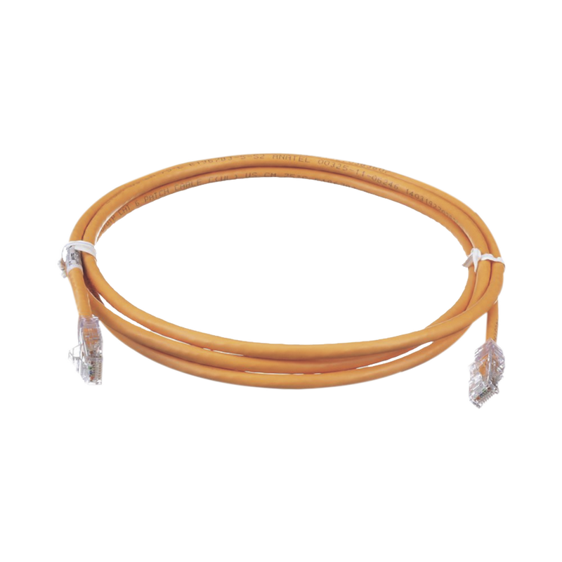 UTPSP7ORY Cable de Parcheo TX6, UTP Cat6, 24 AWG, CM, Color Naranja, 7ft