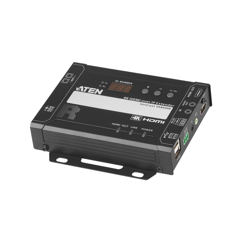 VE8950R Receptor HDMI | IP | 4K @ 30Hz | 4:4:4 | EDID Expert? | Protocolo CLI Telnet o RS-232 | Conexión Punto a Punto o Multipunto a Multipunto