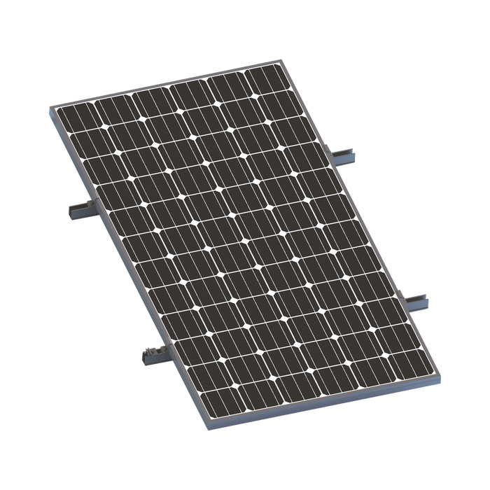 Kit De Minirieles Para Panel Solar Arreglo 1X1 Para Instalación Plano En Lámina