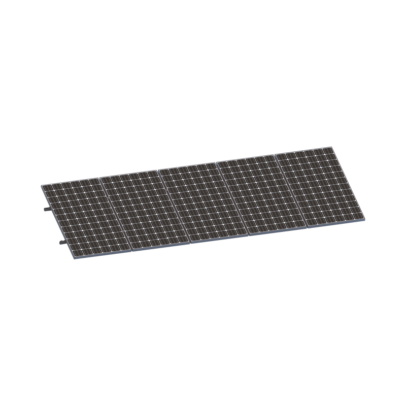 VEKTORMINIKIT1X5 Kit De Minirieles Para Panel Solar Arreglo 1X5 Para Instalación Plano En Lámina
