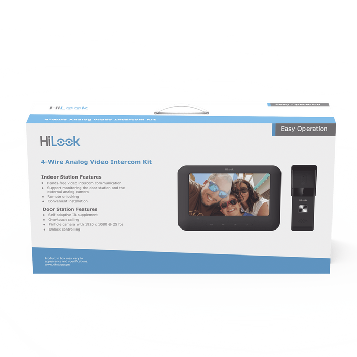 Kit de Videoportero Analógico con Pantalla LCD a Color de 7 / Frente de Calle para Exterior IP65 / Salida de Relevador