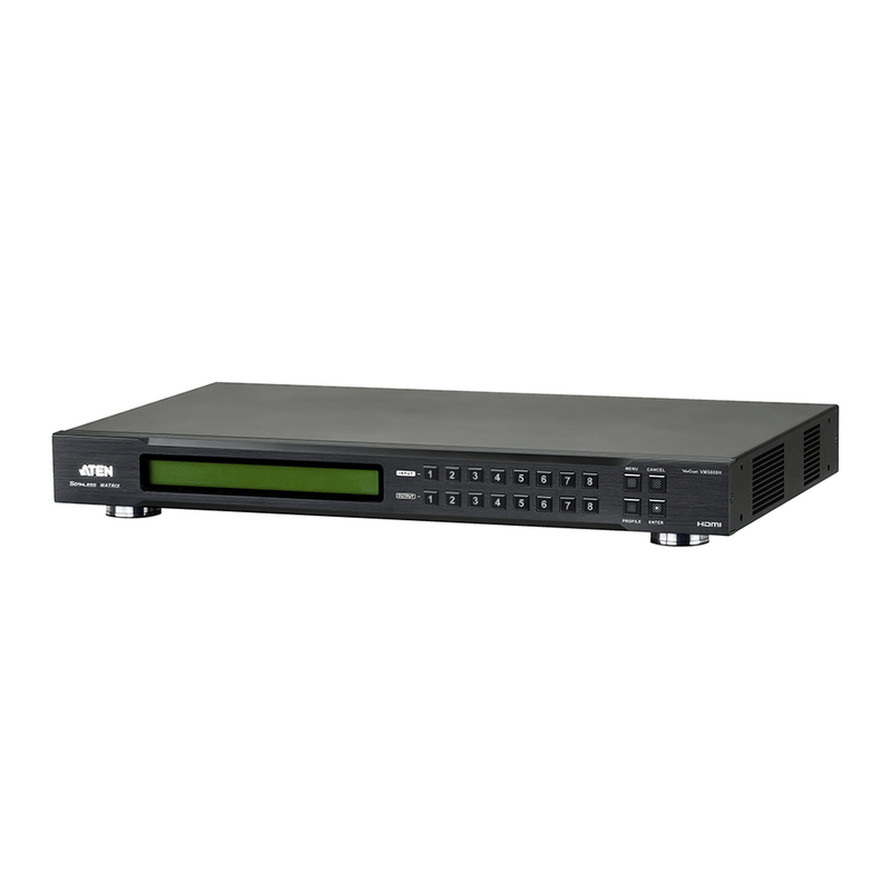 VM5808H Switch de matriz HDMI | 8x8 | con escalador | Compatible con videowall | Seamless Switch? | IR | RS-232 | Ethernet