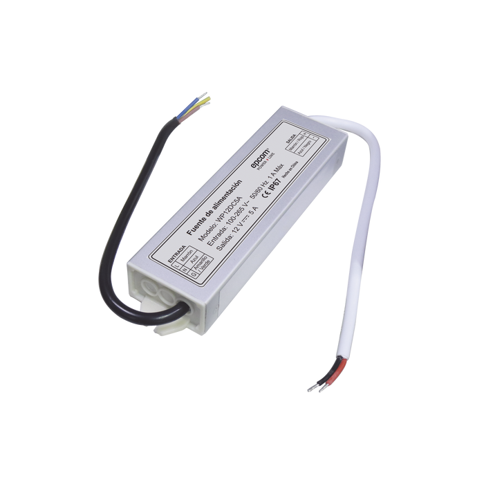 Fuente 12 V / 5 Amperes / Waterproof / Intemperie grado IP67