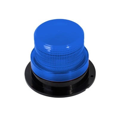 X126-B Burbuja brillante de Larga Vida Útil, con 8 LEDs, Color Azul, Domo Azul, 12Vcd