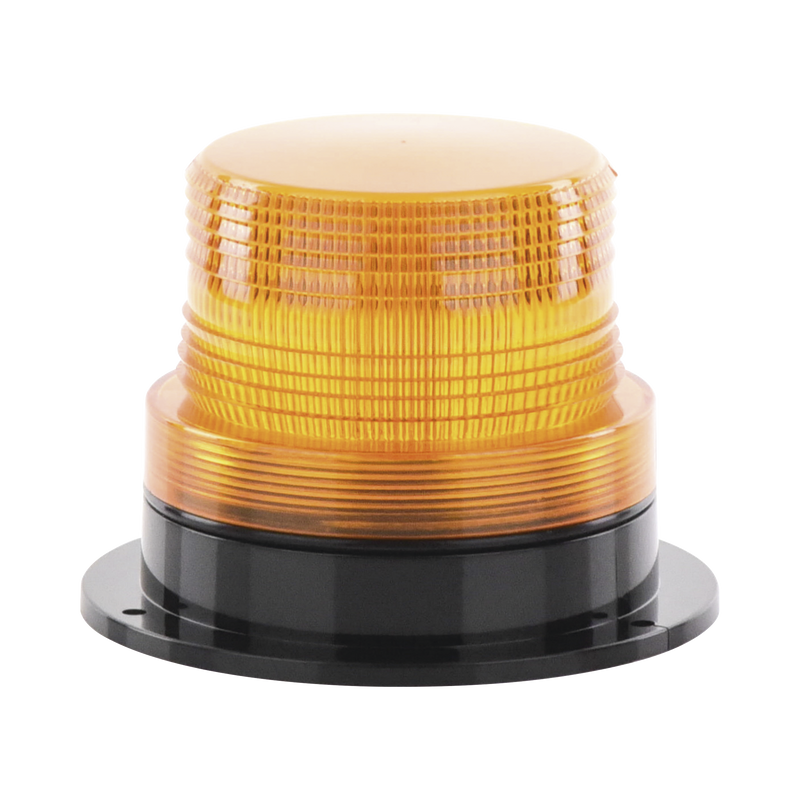 X127A Burbuja Brillante de Larga Vida Útil, con 8 LEDs Color Ambar, Domo Ambar, 110 Vca
