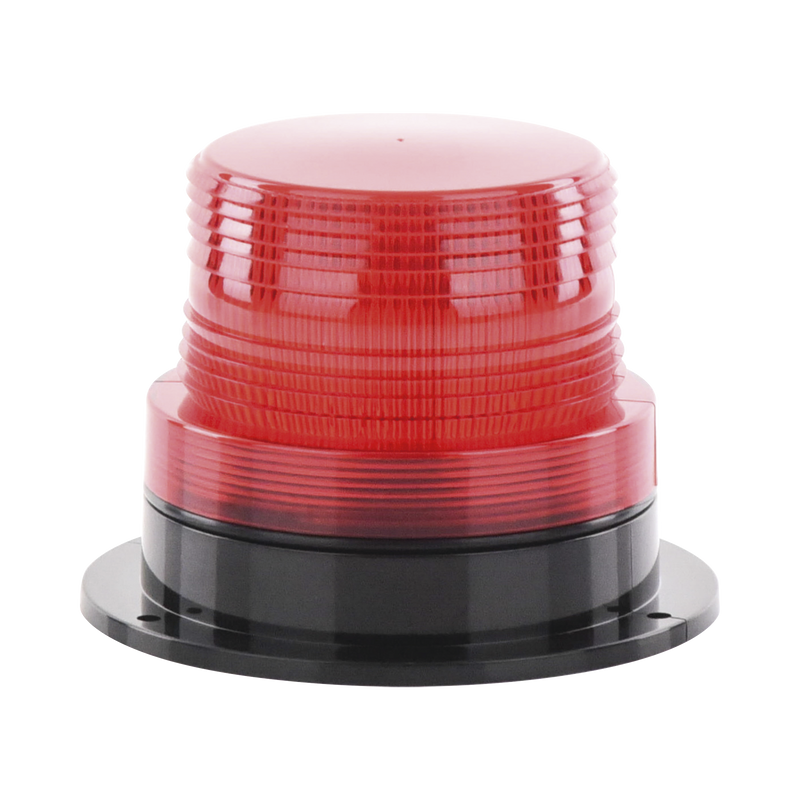 X127R Burbuja Brillante de Larga Vida Útil, con 8 LEDs Color Rojo, Domo Rojo, 110 Vca