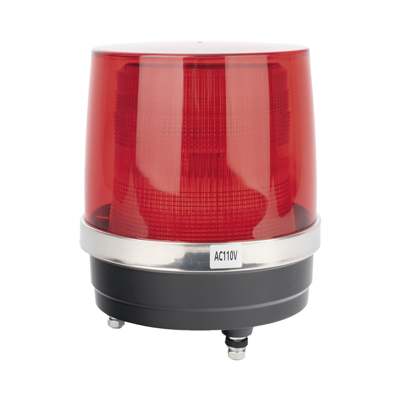 X135R Burbuja Brillante de Larga Vida Útil, Con 150 LEDs, Color Rojo, Domo Rojo, 110 Vca