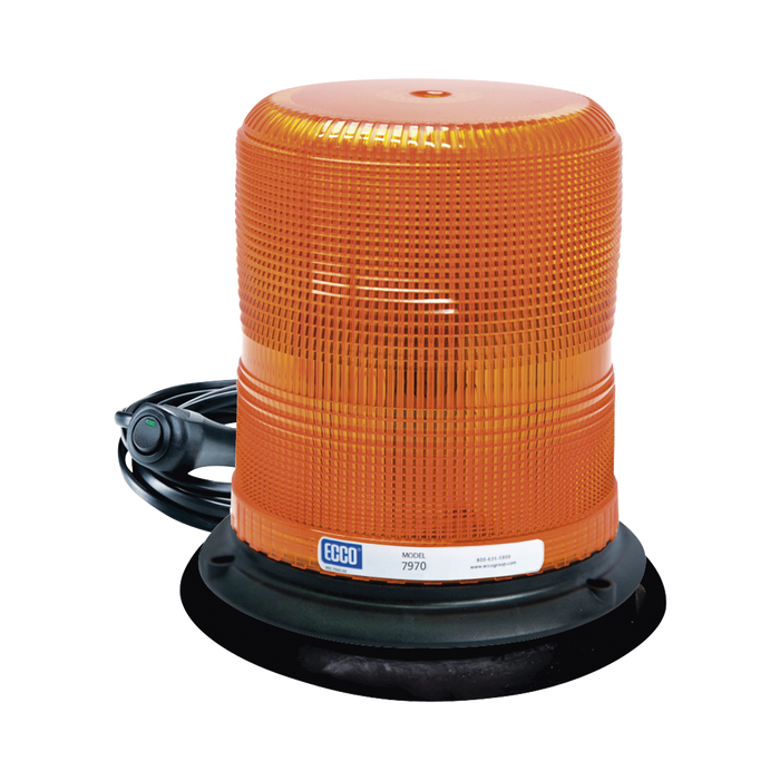 Baliza LED color ámbar con montaje magnético de succión DE 7 de altura