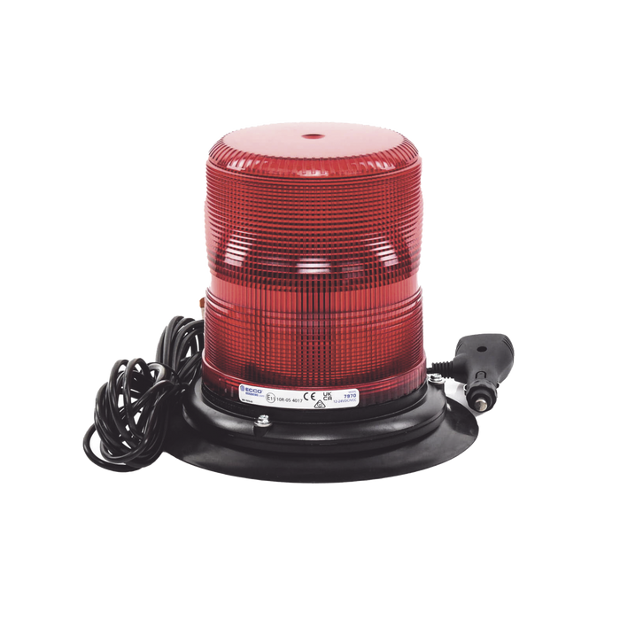 Baliza LED color rojo con montaje magnético de succión de 7 de altura