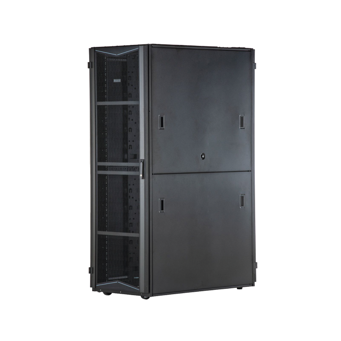 Gabinete FlexFusion para Centros de Datos, 45 UR, 800 mm de Ancho, 1200 mm de Profundidad, Fabricado en Acero, Color Negro