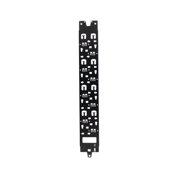 Panel Administrador de Cables Vertical para Gabinete FlexFusion? de 42RU, Acepta Anillos en D, Anillos S1DR, S2DR y L; S1LR, S2LR, Color Negro