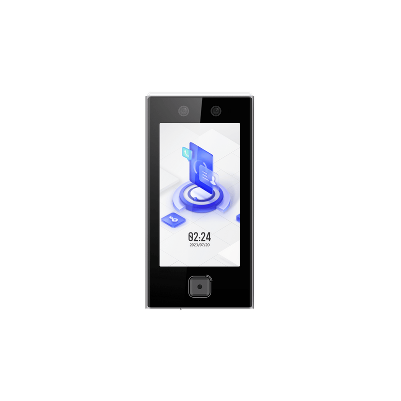 Terminal Facial Min Moe WiFi / Lector de QRs Físico de Alta Velocidad / 6,000 Rostros / Pantalla 7 / Administrable en la Nube con Hik-Connect 6 / Exterior IP65 / LED Rojo/Verde Indicador de Acceso / SIP Estandar / HIK-IA