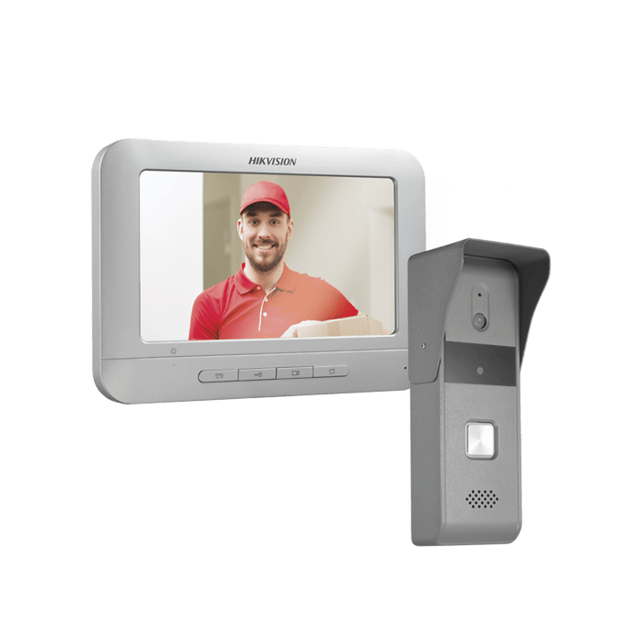 Kit de Videoportero Analógico con Pantalla LCD a Color de 7 / Frente de Calle para Exterior IP65 / Salida de Relevador