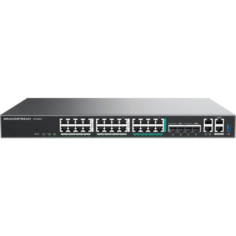 GCC6021 Dispositivo de Convergencia de Redes GCC6021 / Router VPN / Firewall de Próxima Generación / IP PBX / Switch de Red / 4 Puertos Gigabit Ethernet / 1 Puerto SFP+ 10 Gigabit / 1 Puerto 2.5 Gigabit / Gestión en la Nube GDMS / Montaje en