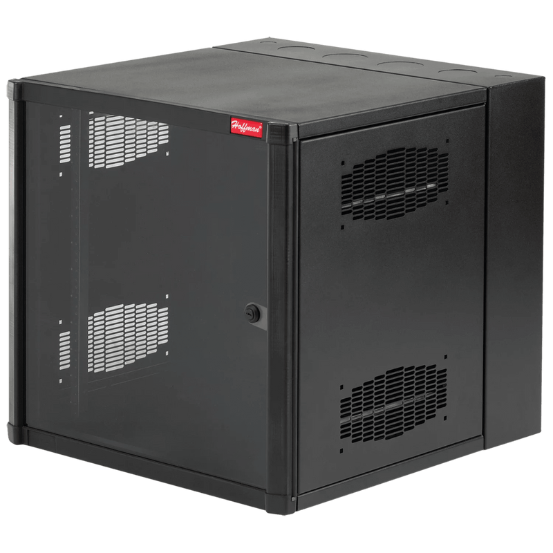 EWMW482430 Gabinete AccessPlus de Montaje en Pared de 19in, Rieles Numerados y Roscados #10-32, Puerta con Ventana de Seguridad, 600 mm de Ancho, 762 mm de Profundidad, 26 UR, Color Negro