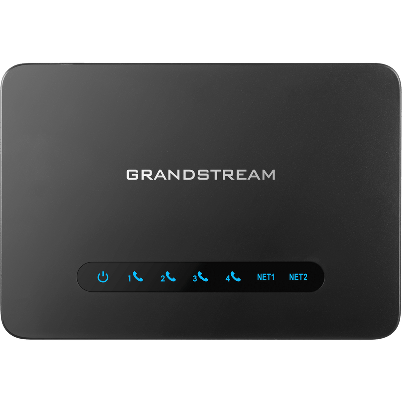 HT-814-V2 Gateway VoIP con Router NAT / 4 Puertos FXS (Conectar Teléfono Análogo) / Router NAT Gigabit Integrado / Cifrado AES Reforzado / Aprovisionamiento Automático / Soporta SIP y Fax T.38