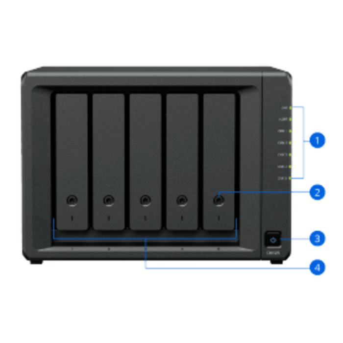 Unidad de Expansión DX525 / 5 Bahías para Unidades 3.5 y 2.5 / Intercambio en Caliente / Compatible con Synology DiskStation / Garantía de 3 Años Ampliable a 5
