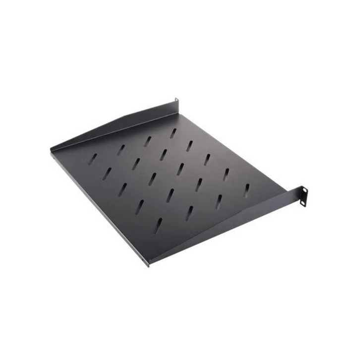 Charola para Soportar Equipos en Rack de 19 / Profundidad de 30 CM / Color Negro / 1 U Rack