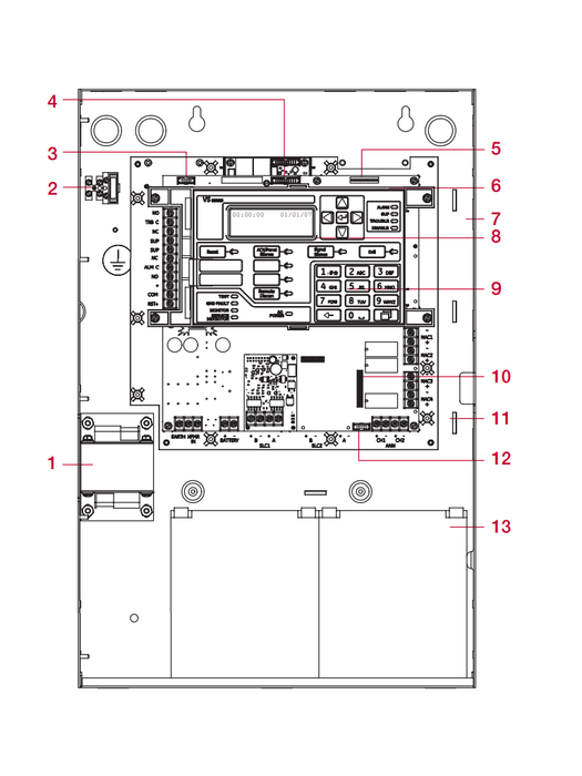 KIDDE F_VS1GSPKIT10 - Panel 64 Dispositivos Direccionables / 10 Detectores de Humo con Bases / 2 Estaciones Manuales / 2 Sirena con Estrobo