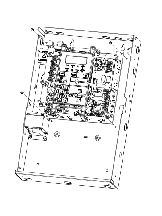 KIDDE F_FX64RSP - Panel de Alarma Contra Incendio / capacidad de 64 puntos / 2 NACs / Rojo / 110V / Español
