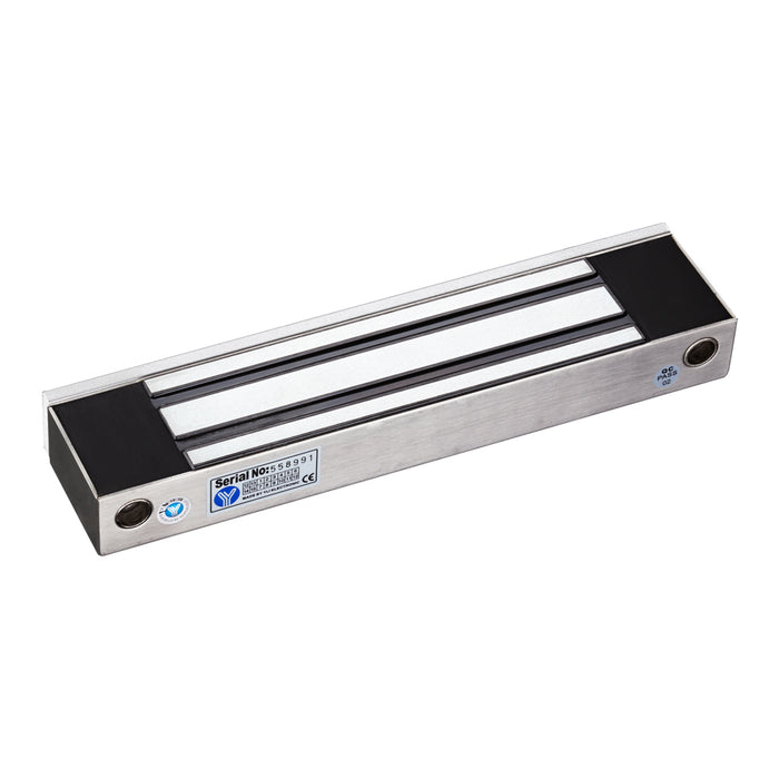 YLI YM350WSPAK - Paquete con chapa de 350 kg/800 Lb para uso en exteriores o interiores IP68 uso en puertas de metal, vidrio o madera incluye soporte de fijación ZL