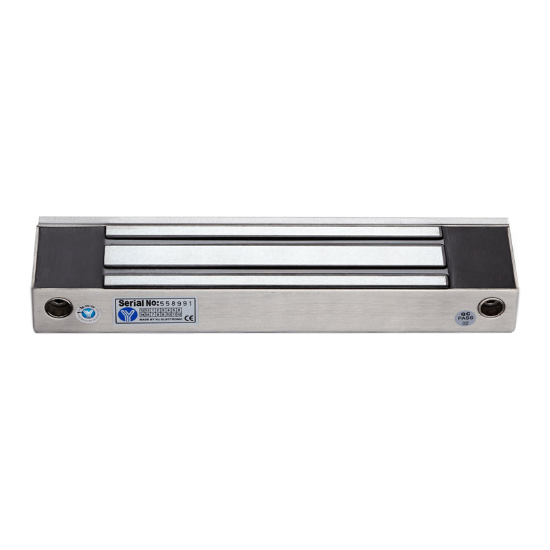 YLI YM350WSPAK - Paquete con chapa de 350 kg/800 Lb para uso en exteriores o interiores IP68 uso en puertas de metal, vidrio o madera incluye soporte de fijación ZL