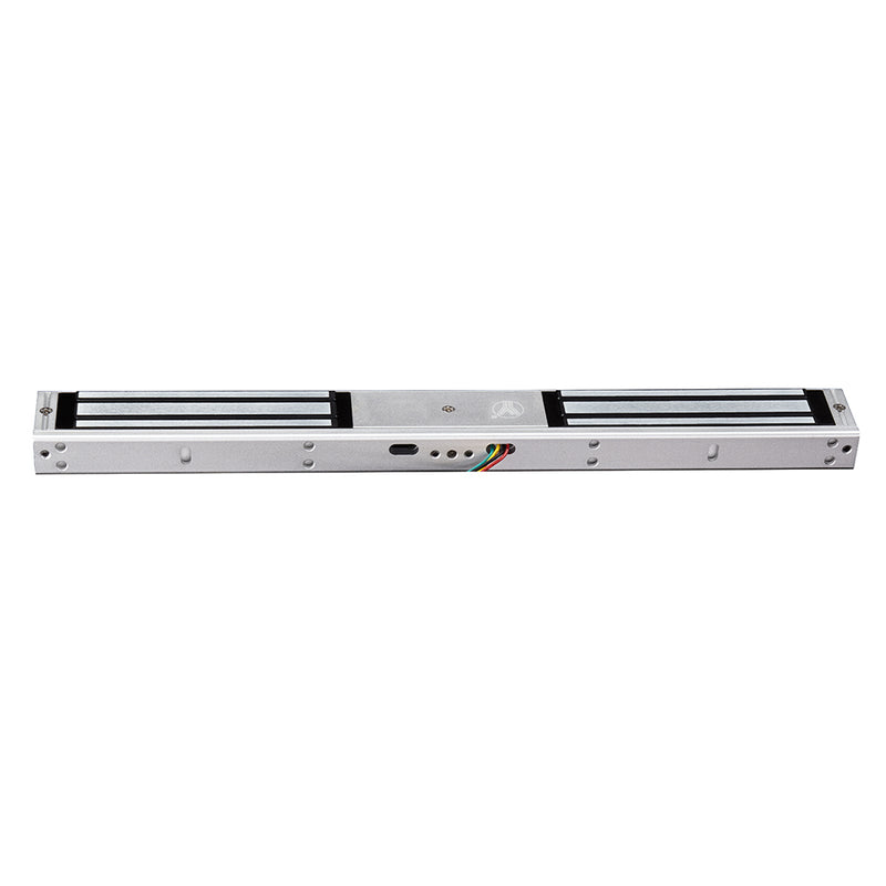 YLI YM180NDLED - Cerradura Magnética Doble con Indicador Led para Control de Acceso / Interior / Fuerza de Sujeción 180 Kg o 350 Lbs por lado / Compatible con Soporte MBK180NDZL y MBK180U