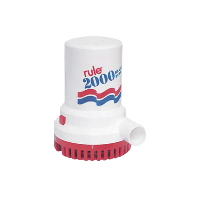 Bomba sumergible de achique de 2000 galones por hora a 12 Volts de corriente directa. - Toer