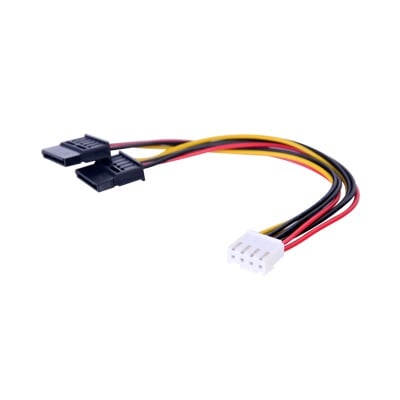 101-502-130 Cable Doble de Corriente SATA / Compatible con DVR´s epcom y HIKVISION / 15 cm de Longitud