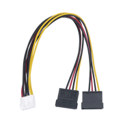 Cable Doble de Corriente SATA / Compatible con DVR's epcom / HIKVISION / 25 cms de Longitud - Toer
