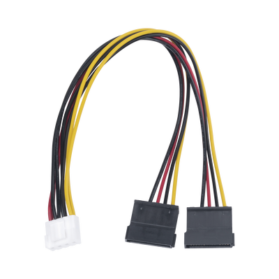 Cable Doble de Corriente SATA / Compatible con DVR's epcom / HIKVISION / 25 cms de Longitud - Toer