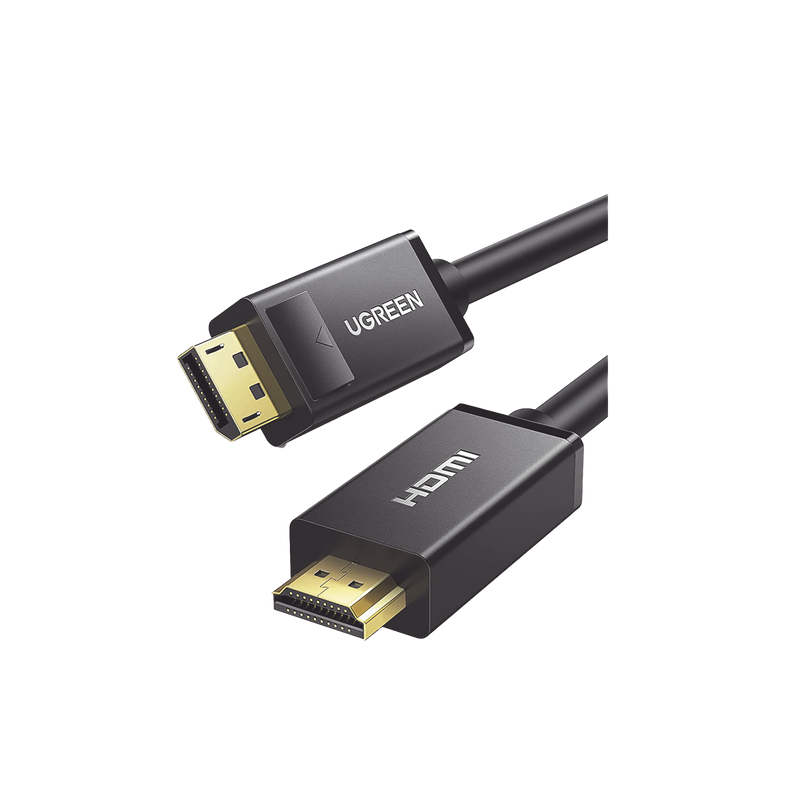 10204 Cable DP Macho a HDMI Macho | Longitud 5m | Soporta 4K@30Hz | Soporta 3D | Cobre Estañado 28AWG | Blindaje interno múltiple | Transmisión Unidireccional | Botón de Liberación | Chip de Última Generación.