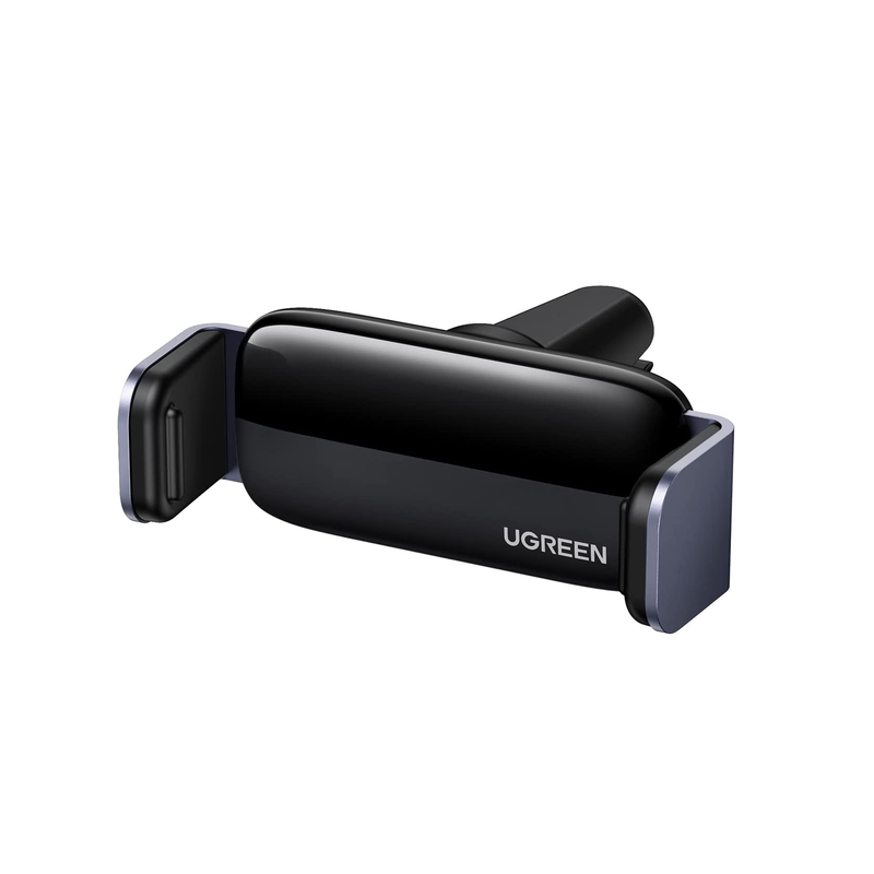 10422 Soporte de Celular para Automóvil en Rendija de Ventilación / Rotacion de 360° / Clip de Resorte / Almohadilla de Silicona Suave / Ajustable 61-93 mm / Color Negro