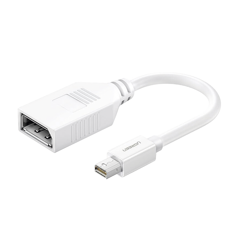 10445 Cable Mini DP Macho a DP Hembra | Thunderbolt 2 | Version DP 1.2 | Soporta 4K*2K | Cable de 15cm | Color Blanco.