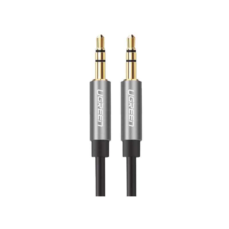 10737 Cable Auxiliar 5 Metros / Conector 3.5mm a 3.5mm / Macho a Macho / Cubierta de TPE / Carcasa de Aluminio / Color Negro